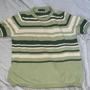 DAZY Striped print round neck top